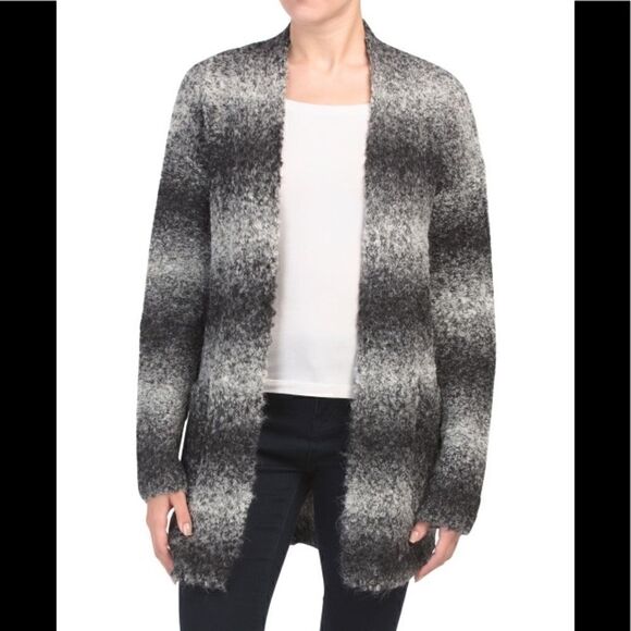 Rachel Zoe Dye Striped Open Cardigan with pockets - Picture 1 of 8